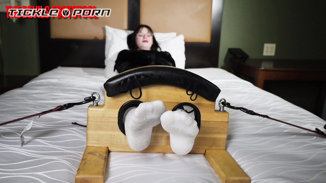 The Devils Footstool - Ticklish Babe Jane Can’t Resist a Brutal Foot Tickle Session