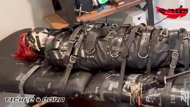 Fettish - No Safeword For Redhead Zelda In Leather Mummification Episode 2
