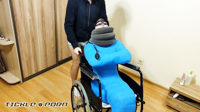 Seeyouinthesack - Real Orgasm in Casts: Immobilized Sex Slave on Wheelchair