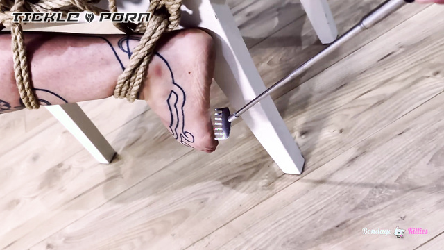 Bondage Kitties - Rope Shibari Art: A Deep Foot Tickling Session For A Bound Beauty