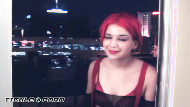 BleuFetish Tickling - Holly In Red Panties Is Tickled By Mystery Hands In Stocks Until Breathless