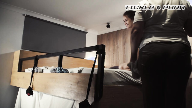 Tickle Therapy - Playful Mature Nika Tickles Her Teenage Daughter Until She Quits