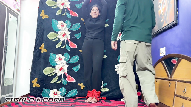 Crazy Laughter During A Full Body Tickle Attack On A Beautiful Indian Wife