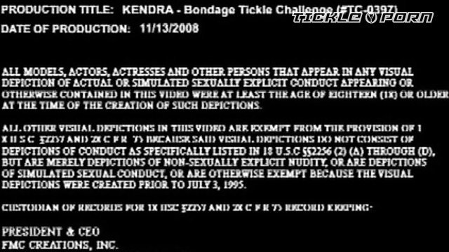 Tickle Challenge - Redhead Busty Kendra In Tight Bondage Having Horny Fun With Master