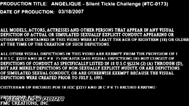 Tickle Challenge - Raised Arms And Blue Scrubs Turn Angelique's Kinky Tickling Into Heat