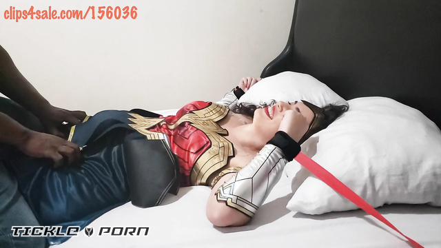 Curation De Tickly – Amazon Wonder Woman Tickled Spread-Eagle