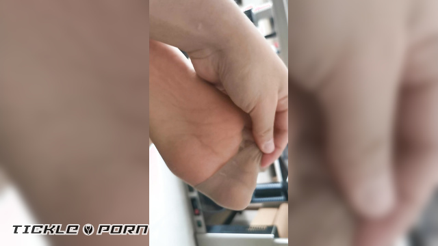 Chinese married woman tickling feet