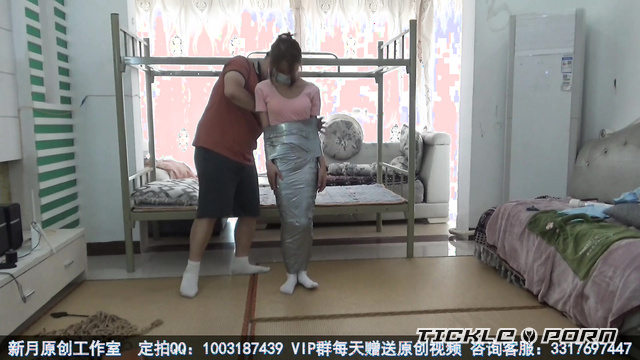 Chinese Tickling TK - Tickle Mummification using Tape
