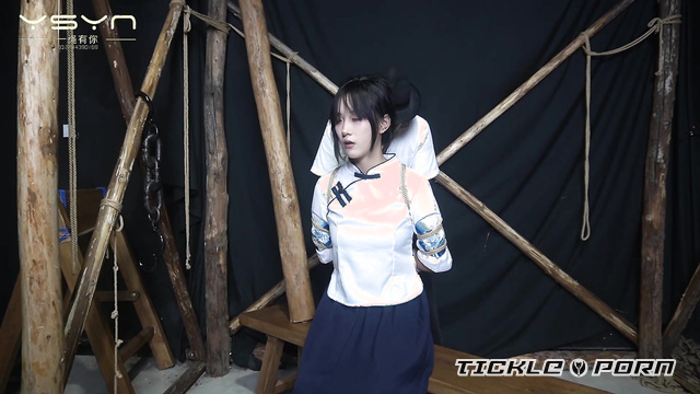Chinese Tickling TK - The arrested girl was tied up and locked in a cell
