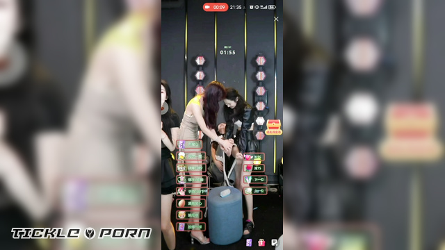Chinese Tickling TK - Live Tickle Challenge: Girls vs Shoe Brush