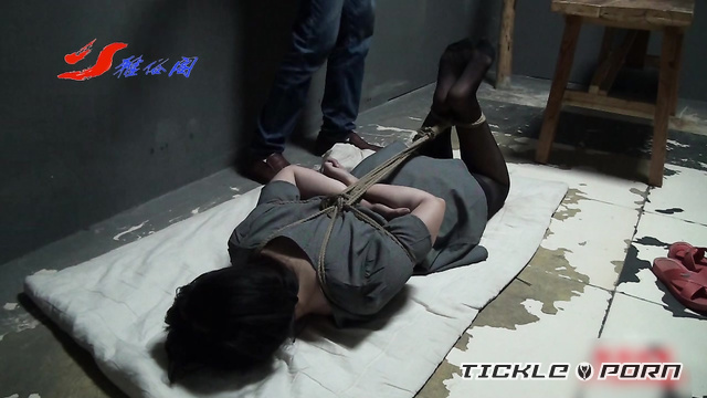 Chinese Tickling TK - Black Silk Woman, Tiger Bench Torture