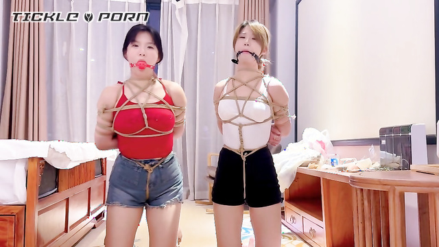Chinese Tickling TK - Both Beauties Were Knocked Down by Ticking