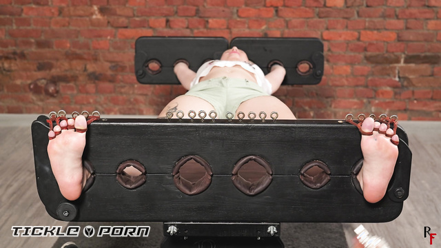 RF Studio Production - Astrid’s Feet Trapped in Stocks for Intense Tickling