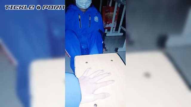 Chinese Tickling TK - Tickling a Blindfolded Classmate’s Feet