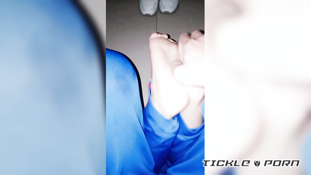 Chinese Tickling TK - Tickling a Blindfolded Classmate’s Feet
