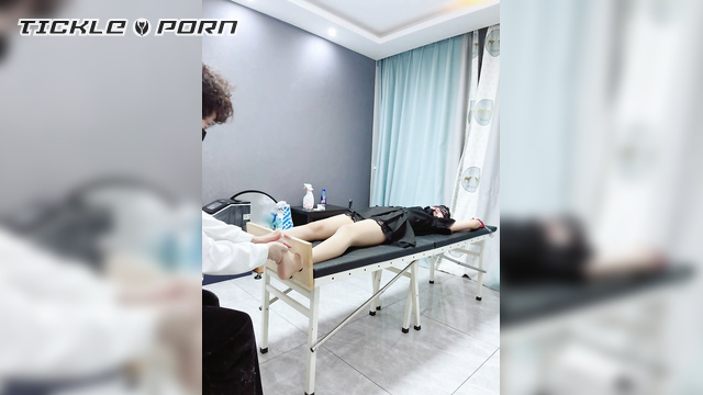 Chinese Tickling TK - Trapped and Shackled: The Double-Legged Torture Bed
