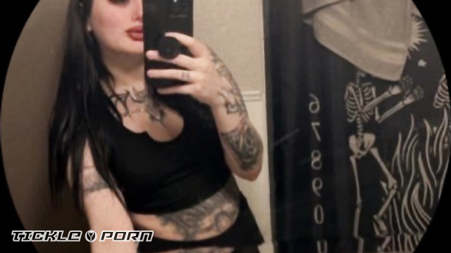 Fettish - Ticklish Brunette Wrapped in Leather Mummification With Sweet Soles