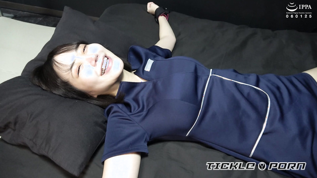 Chinese Tickling TK - Secured Tickle In Full-Body Bondage: Fixed To The Bed