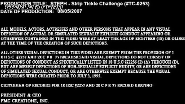 Tickle Challenge - Adult Steph Showing Perfect Strip Tickle Challenge