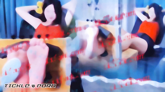 Chinese Tickling TK - Tickled in Socks: The Censored Version Of a Tall Funny Girl