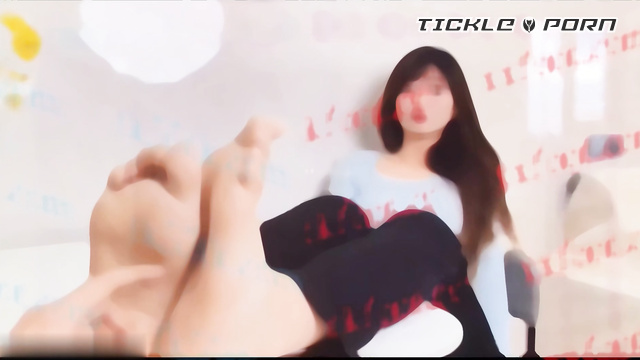 Chinese Tickling TK - Tall Xiaoke In Black Stockings Tickled Hard With Hair Brush