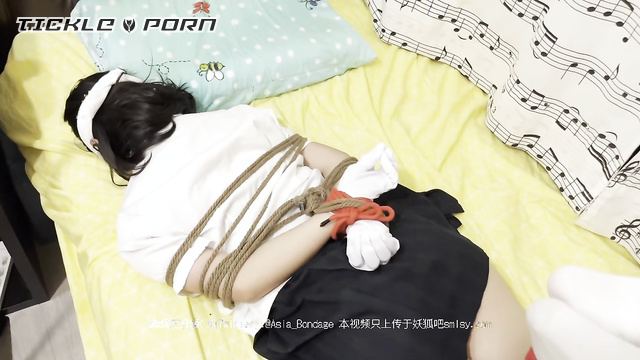 Chinese Tickling TK - Tied Up at Home: Mumuzi and Dirty Socks on Her Feet