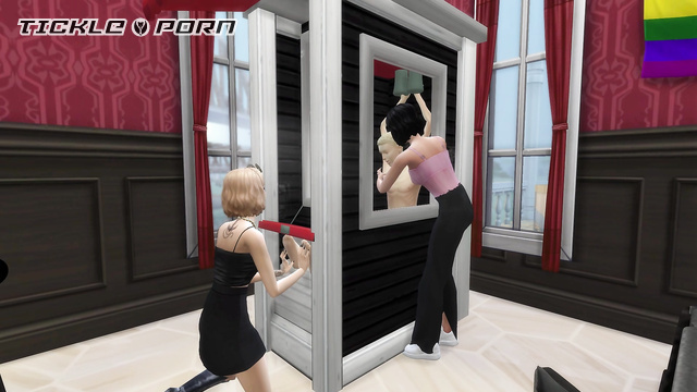Tickling Animation - Macho Man Tickled Into Submission by Three Feminists