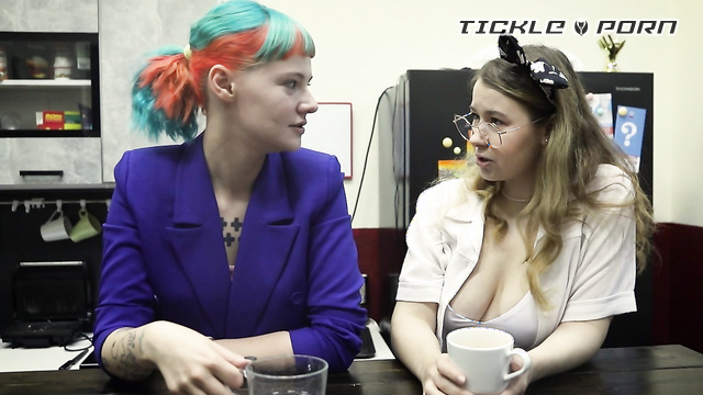 Russian Girls in Fetish - Unlimited Tickling: Office Sirens Use Theirs Slutty Coworker