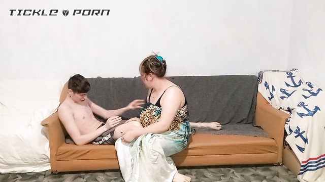 Appetizing Crumpet - Family Therapy: Stepmom’s Ticklish Bites For Her Step-Son
