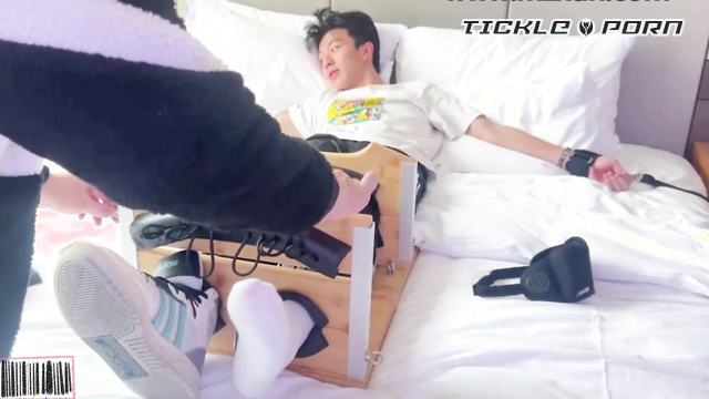 Chinese Tickling - Socks Off, Laughter On: Chinese Freshman’s First Tickle Test Part 2